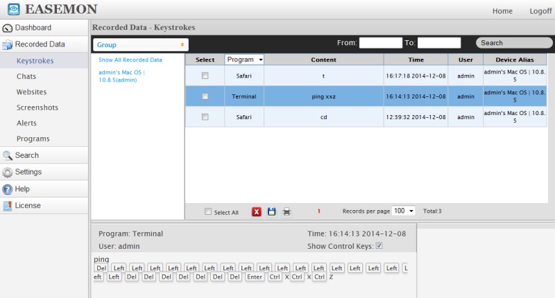 Easemon Employee Monitoring Solution for Mac