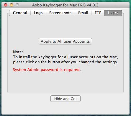 Aobo Keylogger pour Mac - Utilisateurs