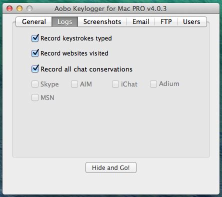 Aobo Keylogger pour Mac - Chats