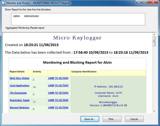 Micro Keylogger - Log Reports