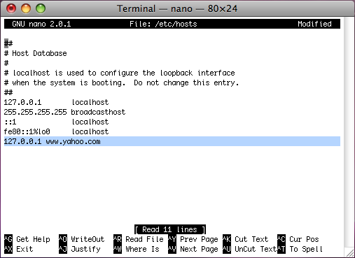 Modify Hosts File on Mac