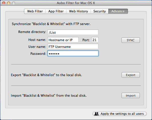 Aobo Filter for Mac OS X - Security