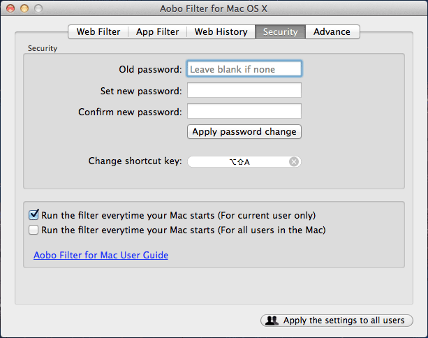 Aobo Filter for Mac OS X - Security