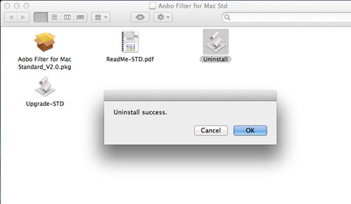 Uninstall Aobo Filter for Mac